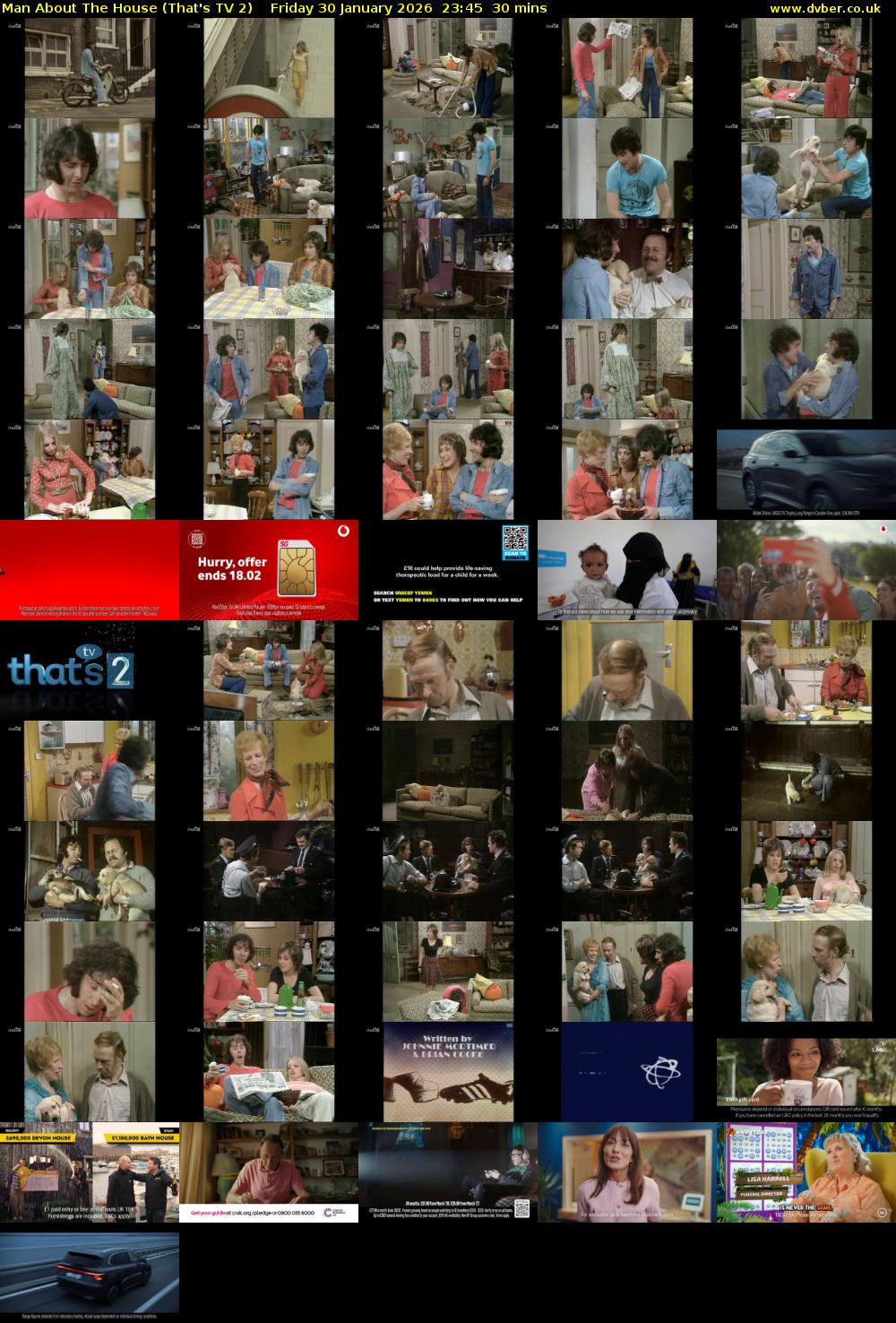 Man About The House (That's TV 2) Friday 30 January 2026 23:45 - 00:15