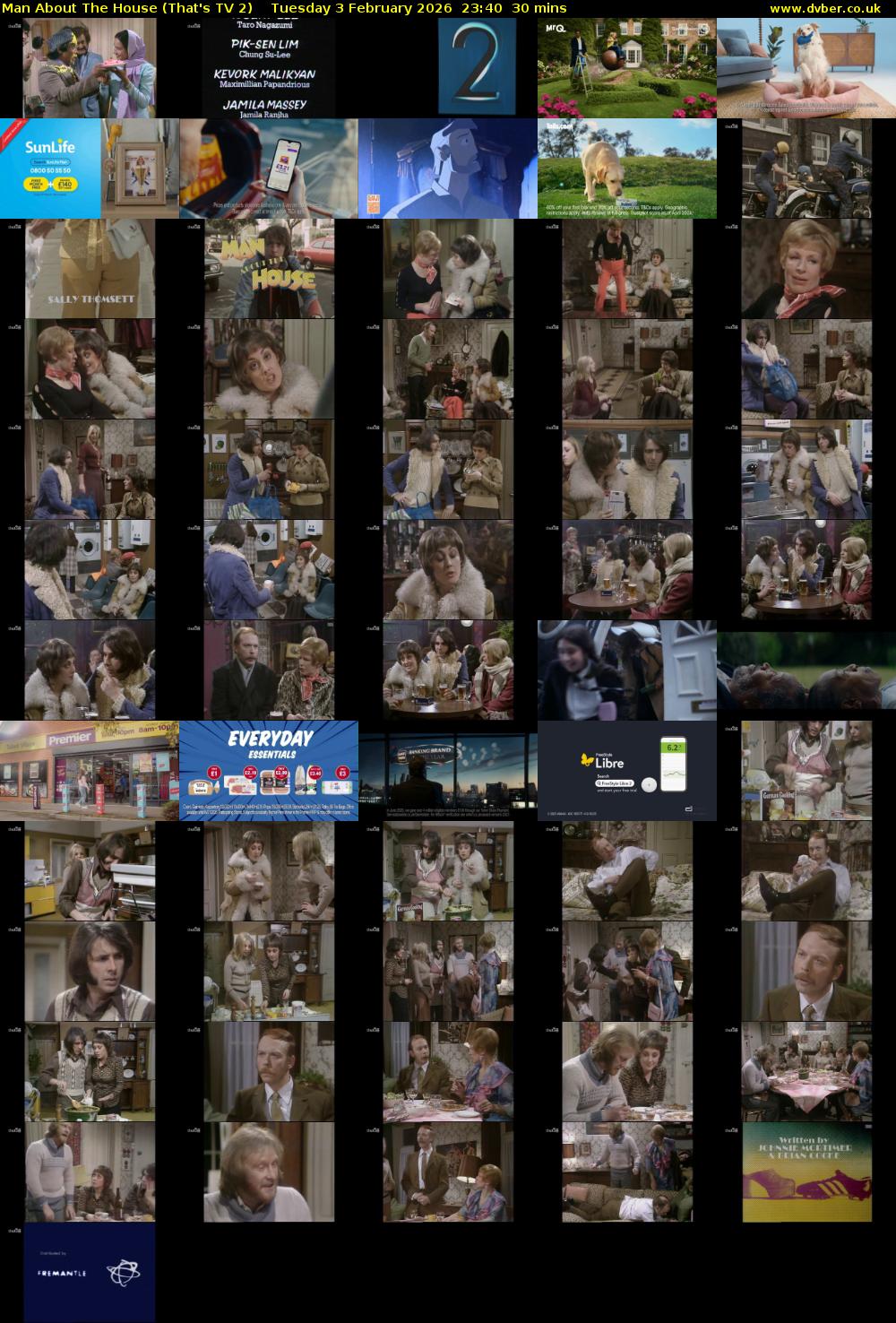 Man About The House (That's TV 2) Tuesday 3 February 2026 23:40 - 00:10
