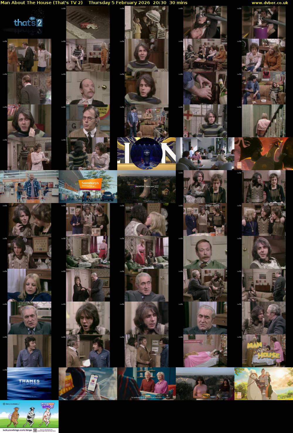 Man About The House (That's TV 2) Thursday 5 February 2026 20:30 - 21:00