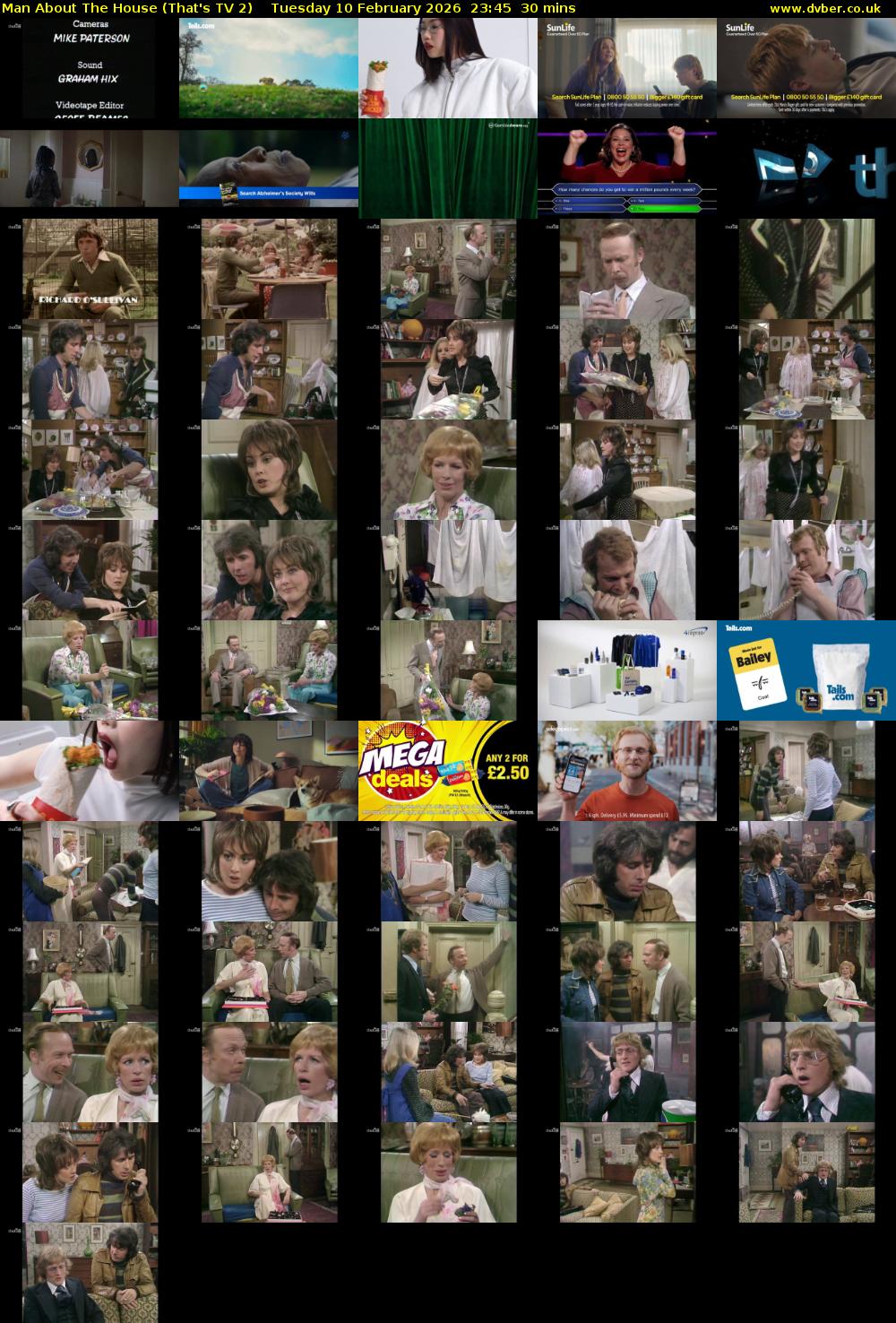 Man About The House (That's TV 2) Tuesday 10 February 2026 23:45 - 00:15