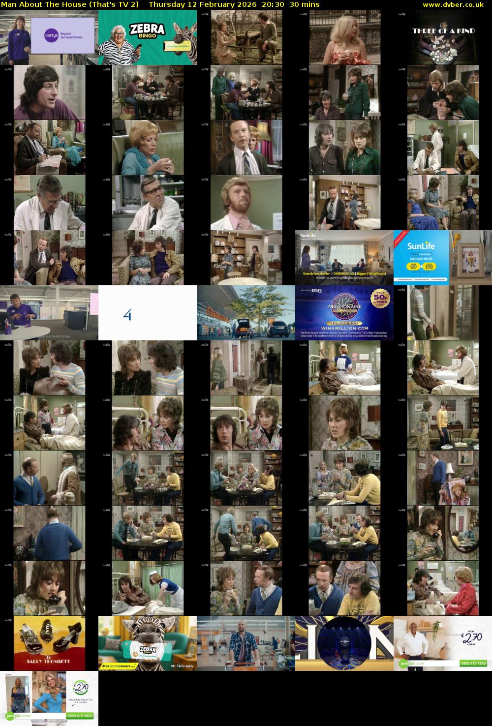Man About The House (That's TV 2) Thursday 12 February 2026 20:30 - 21:00