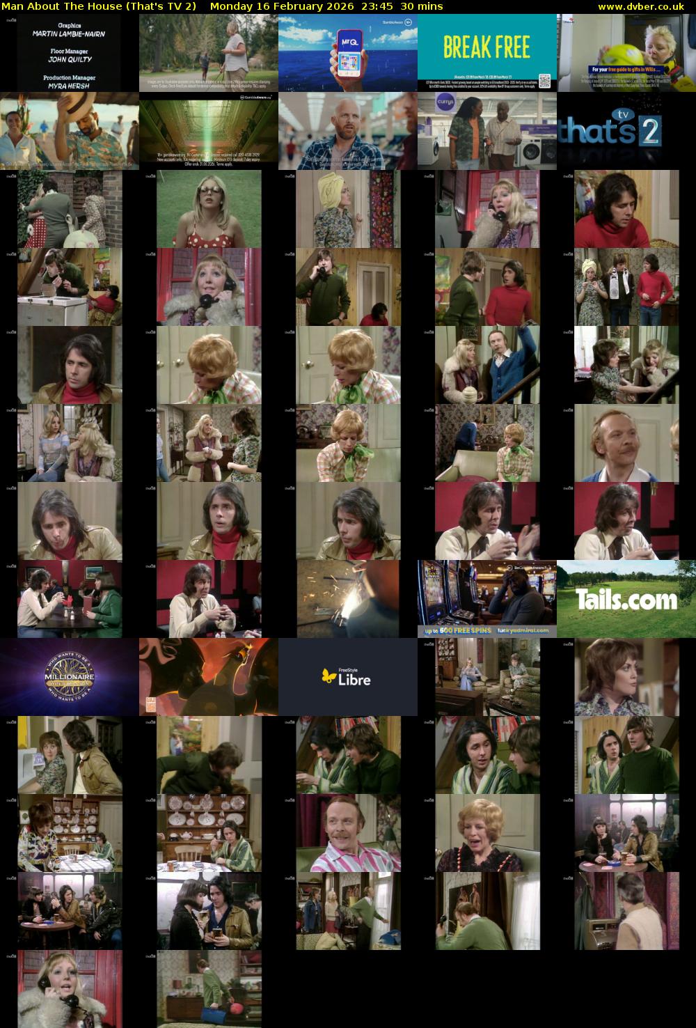 Man About The House (That's TV 2) Monday 16 February 2026 23:45 - 00:15
