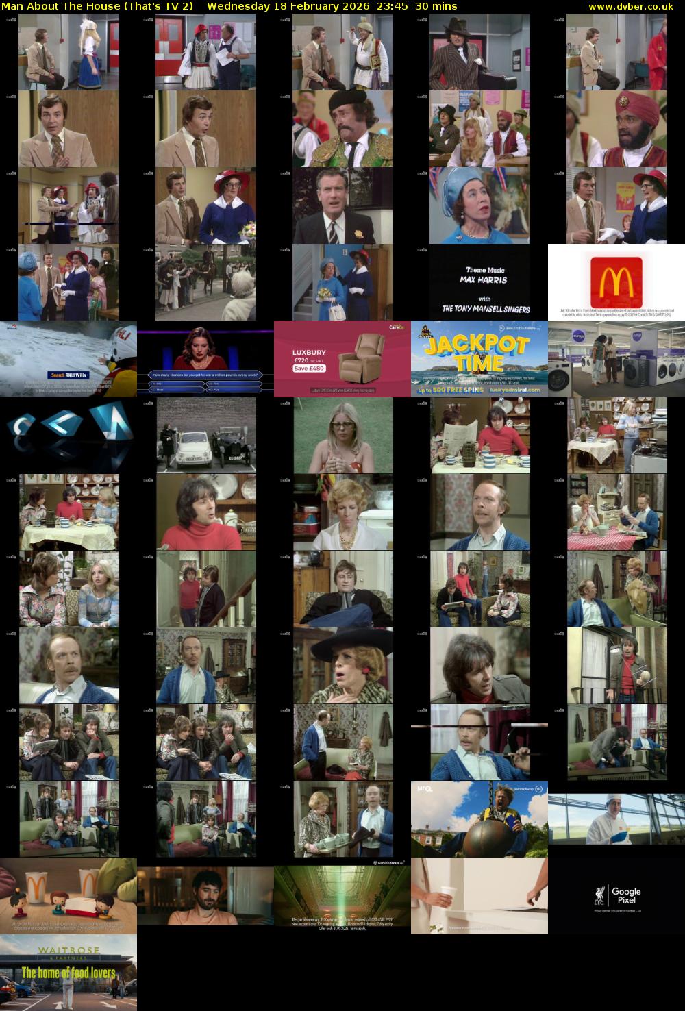 Man About The House (That's TV 2) Wednesday 18 February 2026 23:45 - 00:15