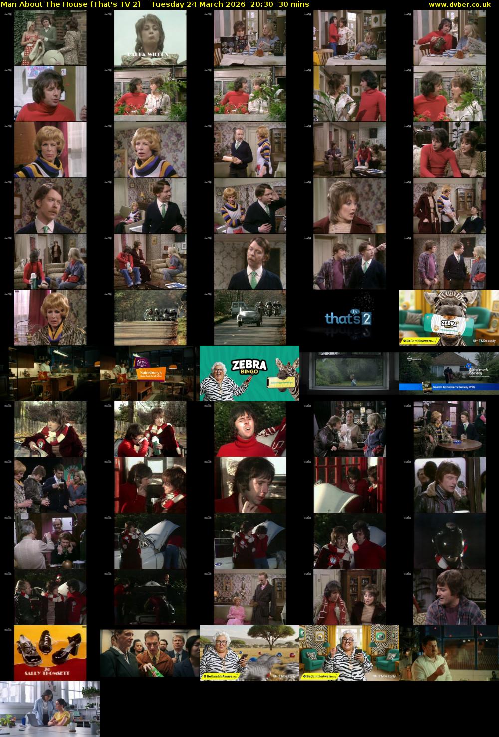 Man About The House (That's TV 2) Tuesday 24 March 2026 20:30 - 21:00