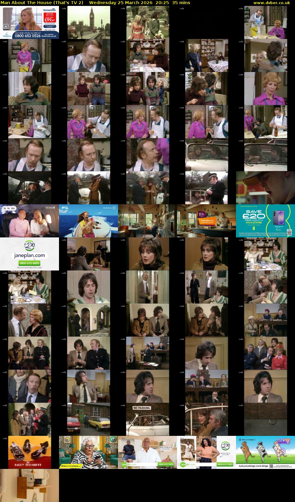 Man About The House (That's TV 2) Wednesday 25 March 2026 20:25 - 21:00