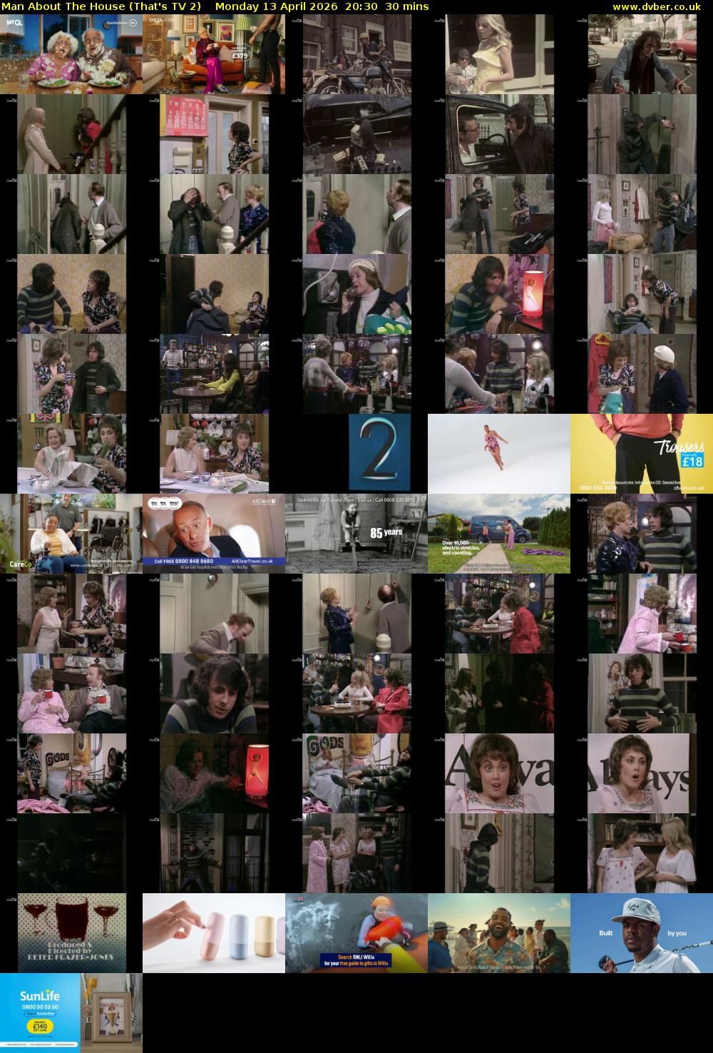 Man About The House (That's TV 2) Monday 13 April 2026 20:30 - 21:00