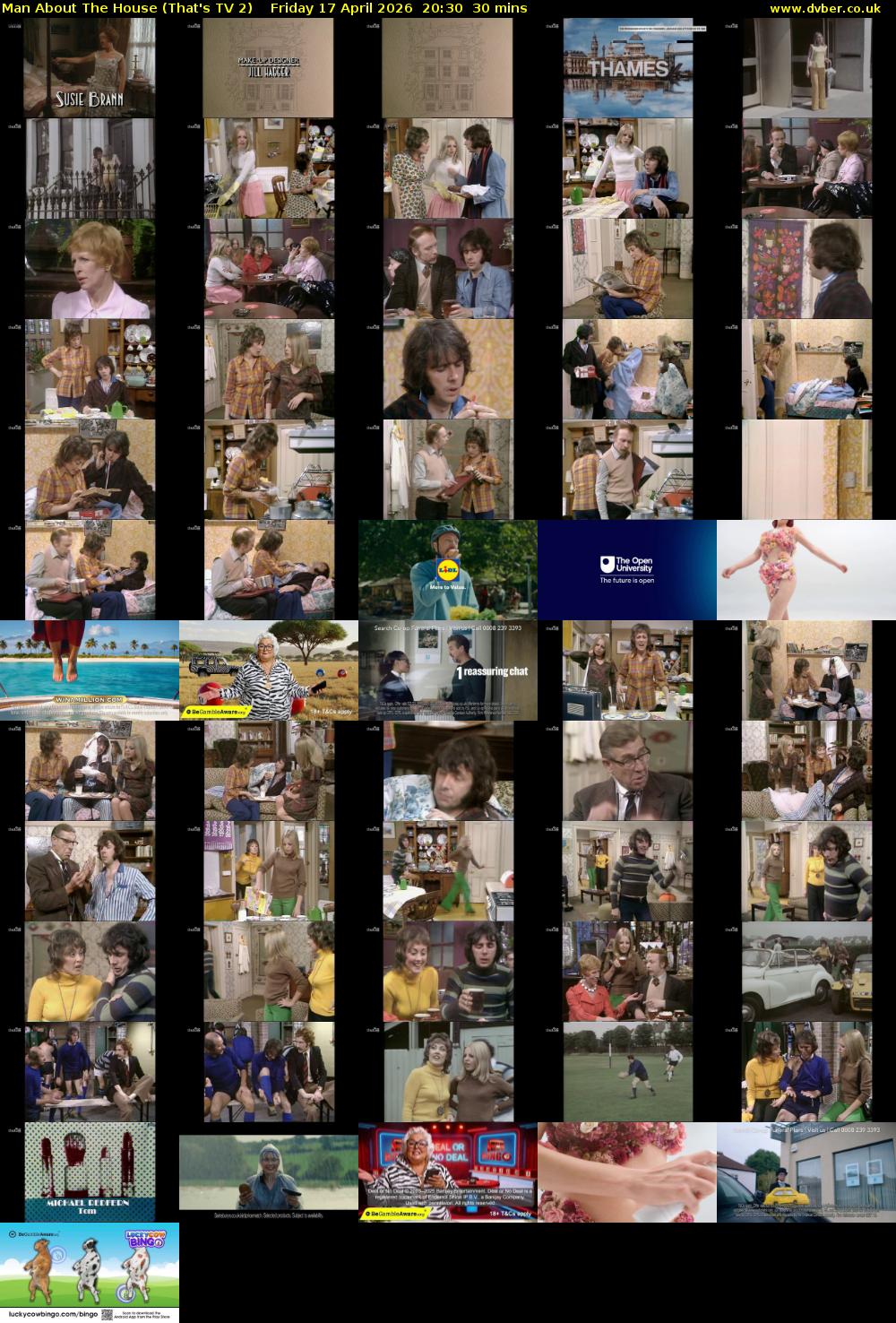 Man About The House (That's TV 2) Friday 17 April 2026 20:30 - 21:00