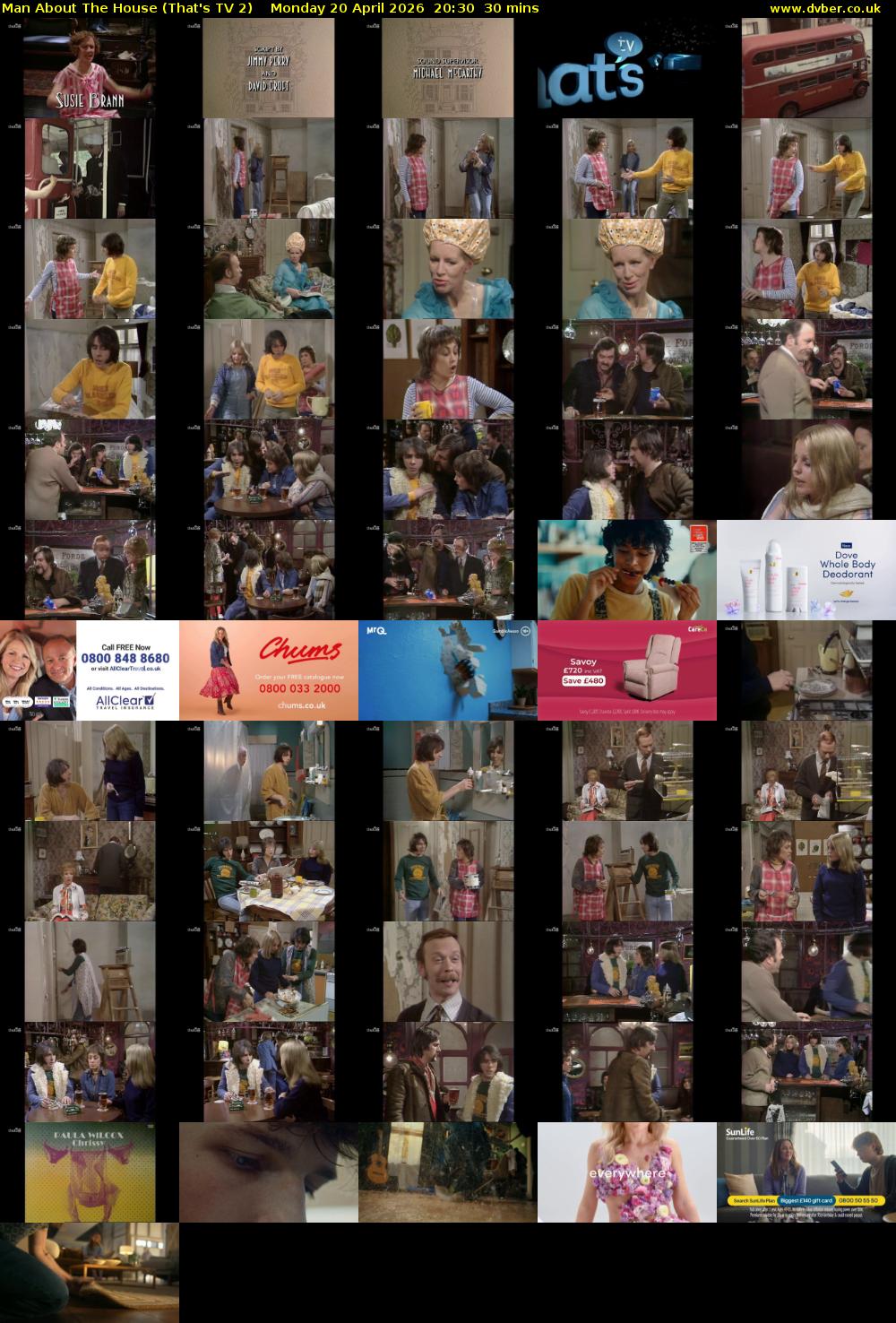 Man About The House (That's TV 2) Monday 20 April 2026 20:30 - 21:00
