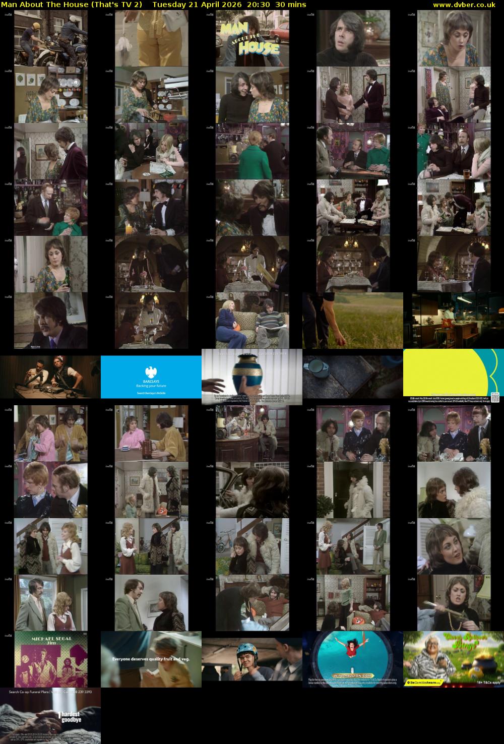 Man About The House (That's TV 2) Tuesday 21 April 2026 20:30 - 21:00