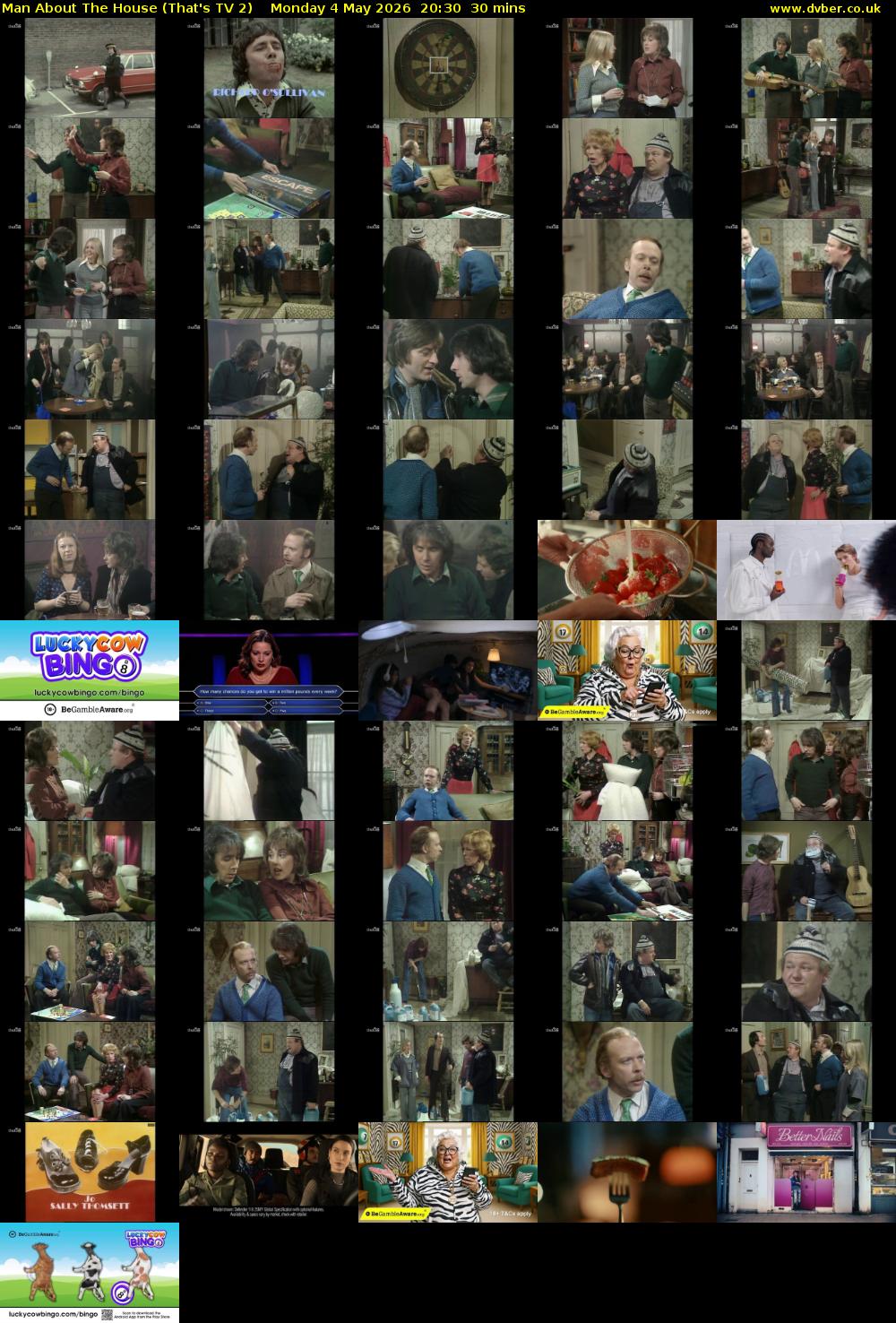 Man About The House (That's TV 2) Monday 4 May 2026 20:30 - 21:00