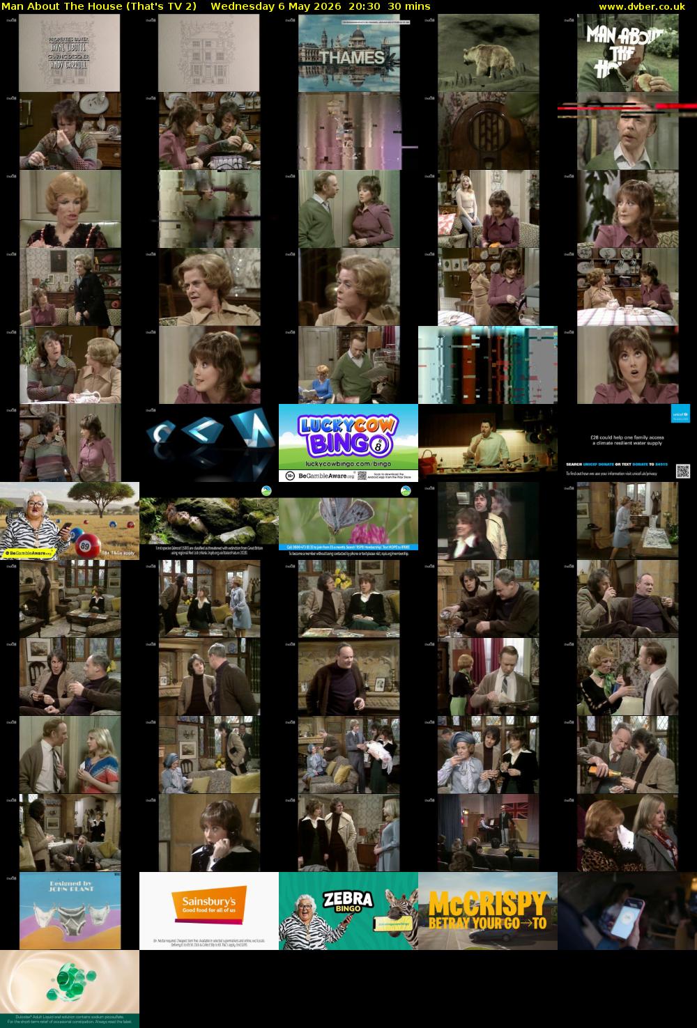 Man About The House (That's TV 2) Wednesday 6 May 2026 20:30 - 21:00