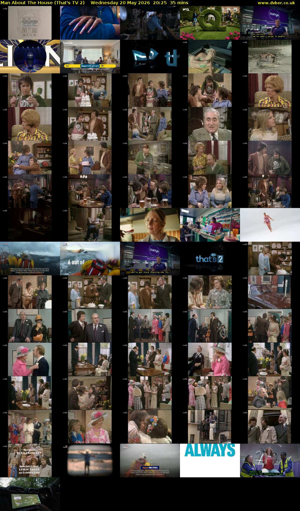Man About The House (That's TV 2) Wednesday 20 May 2026 20:25 - 21:00