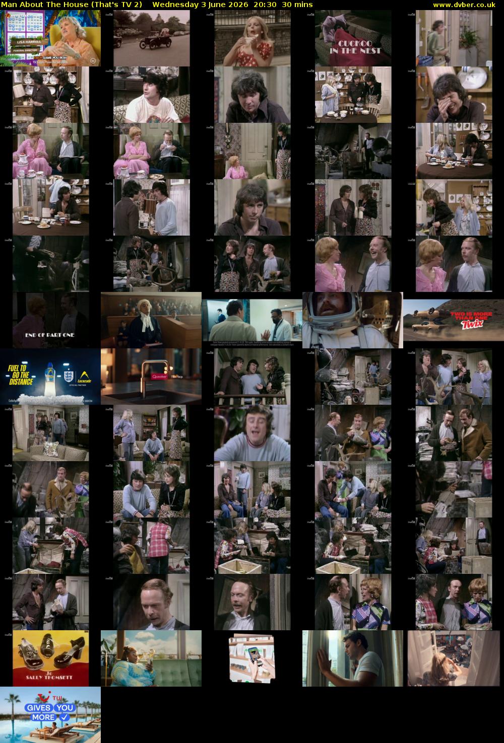 Man About The House (That's TV 2) Wednesday 3 June 2026 20:30 - 21:00