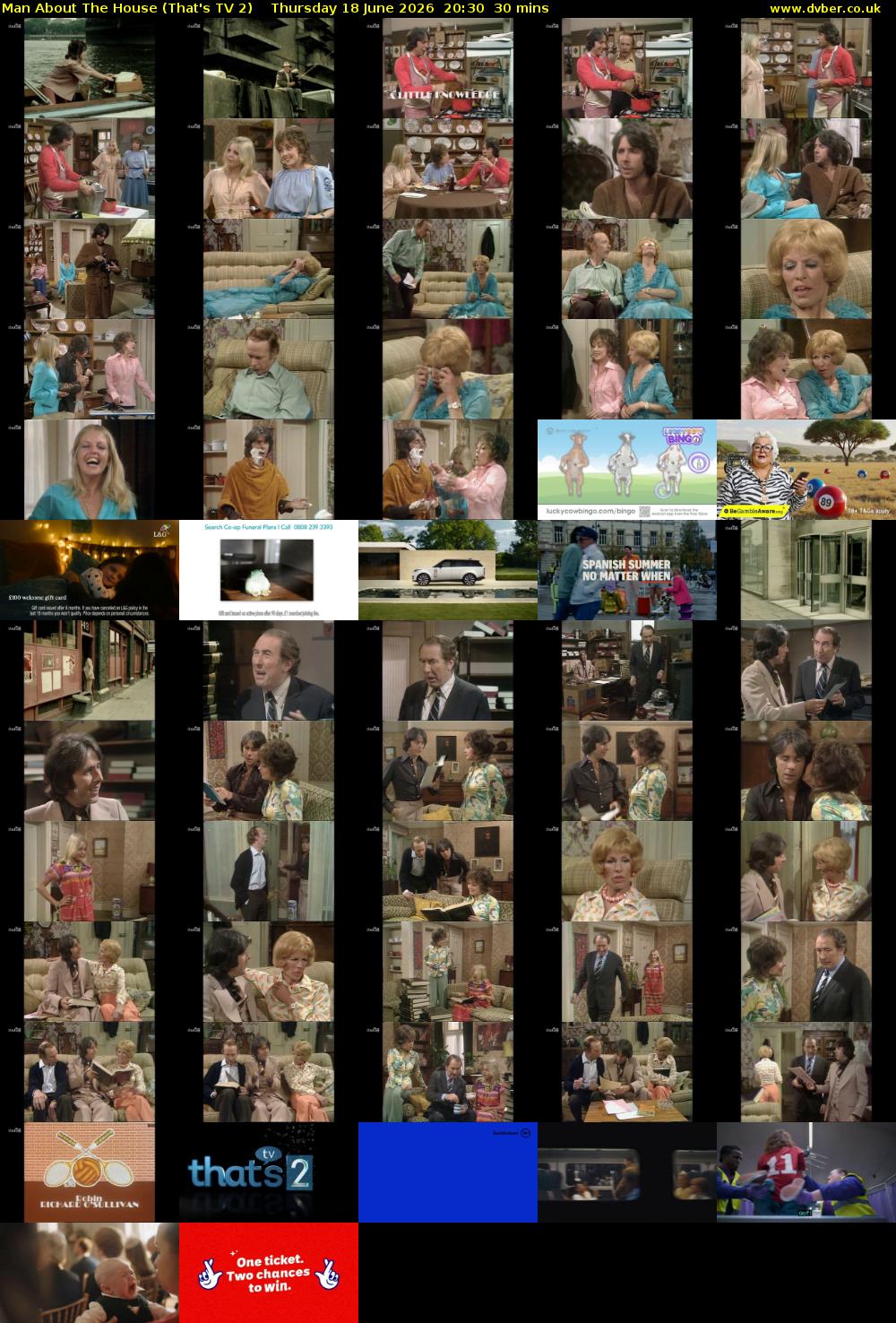 Man About The House (That's TV 2) Thursday 18 June 2026 20:30 - 21:00