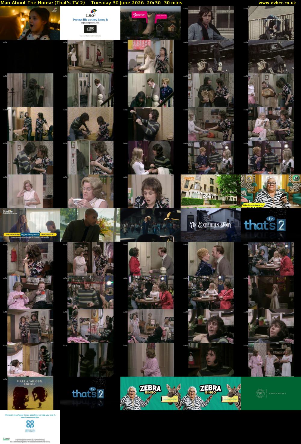 Man About The House (That's TV 2) Tuesday 30 June 2026 20:30 - 21:00