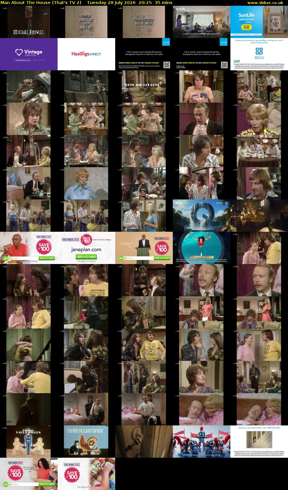 Man About The House (That's TV 2) Tuesday 28 July 2026 20:25 - 21:00