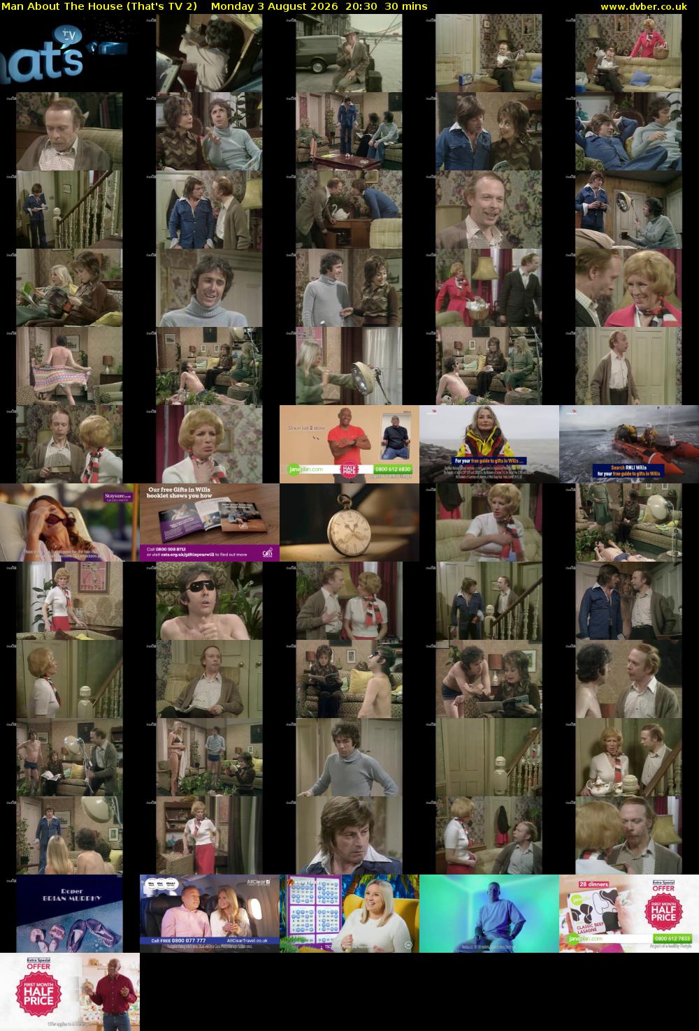 Man About The House (That's TV 2) Monday 3 August 2026 20:30 - 21:00