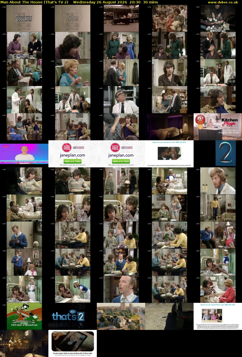 Man About The House (That's TV 2) Wednesday 26 August 2026 20:30 - 21:00