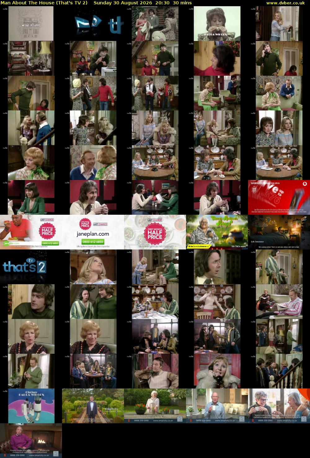 Man About The House (That's TV 2) Sunday 30 August 2026 20:30 - 21:00