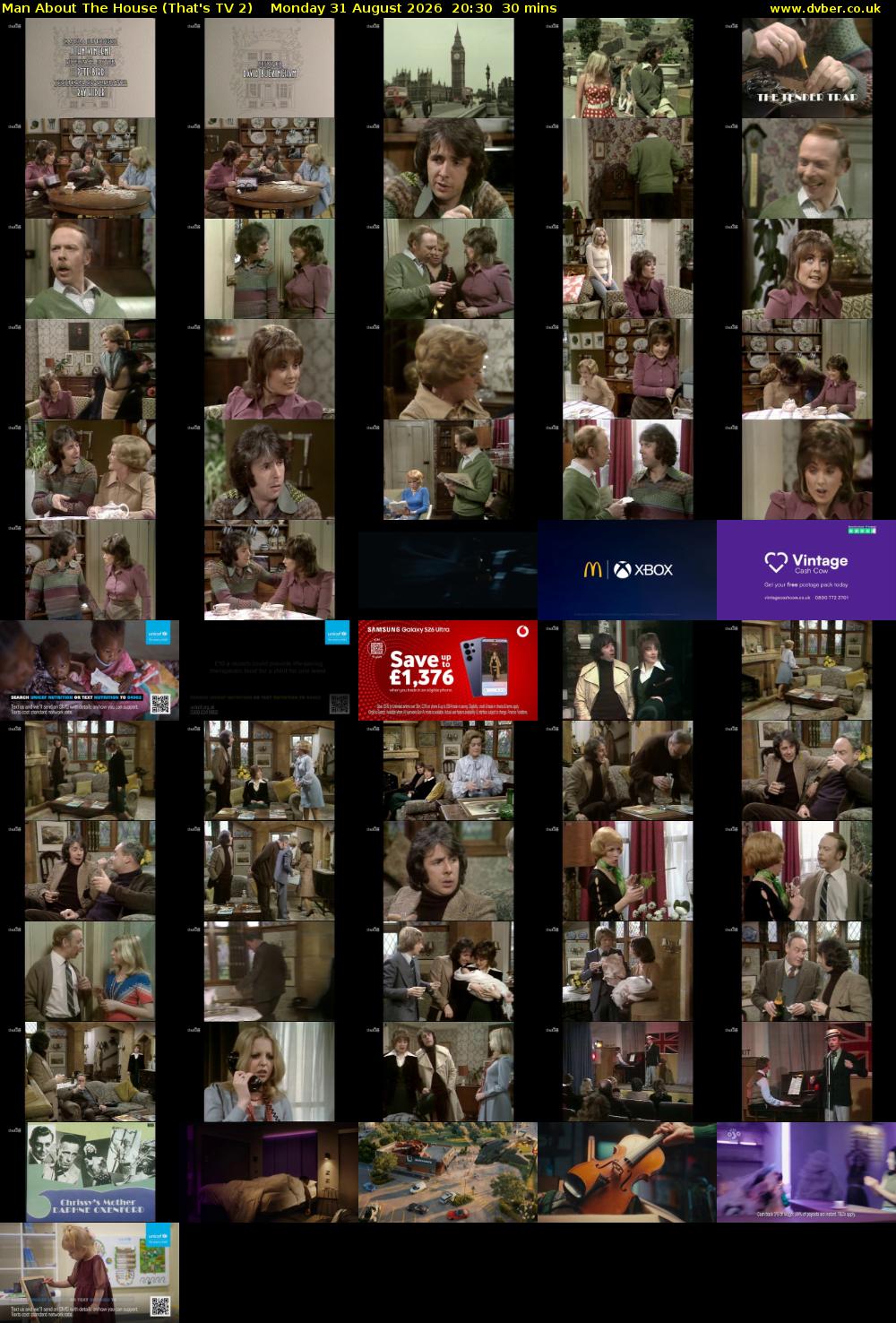Man About The House (That's TV 2) Monday 31 August 2026 20:30 - 21:00