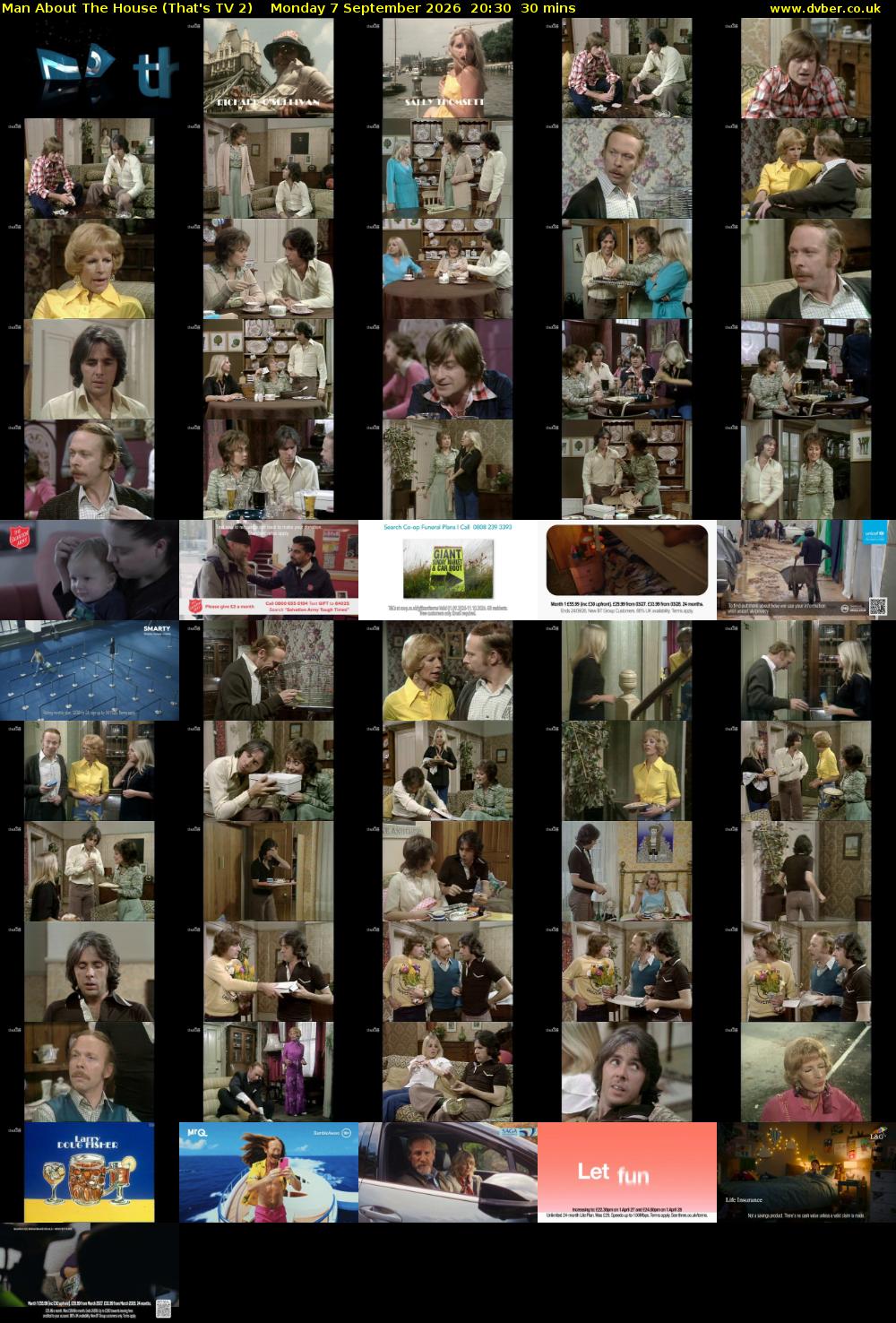 Man About The House (That's TV 2) Monday 7 September 2026 20:30 - 21:00