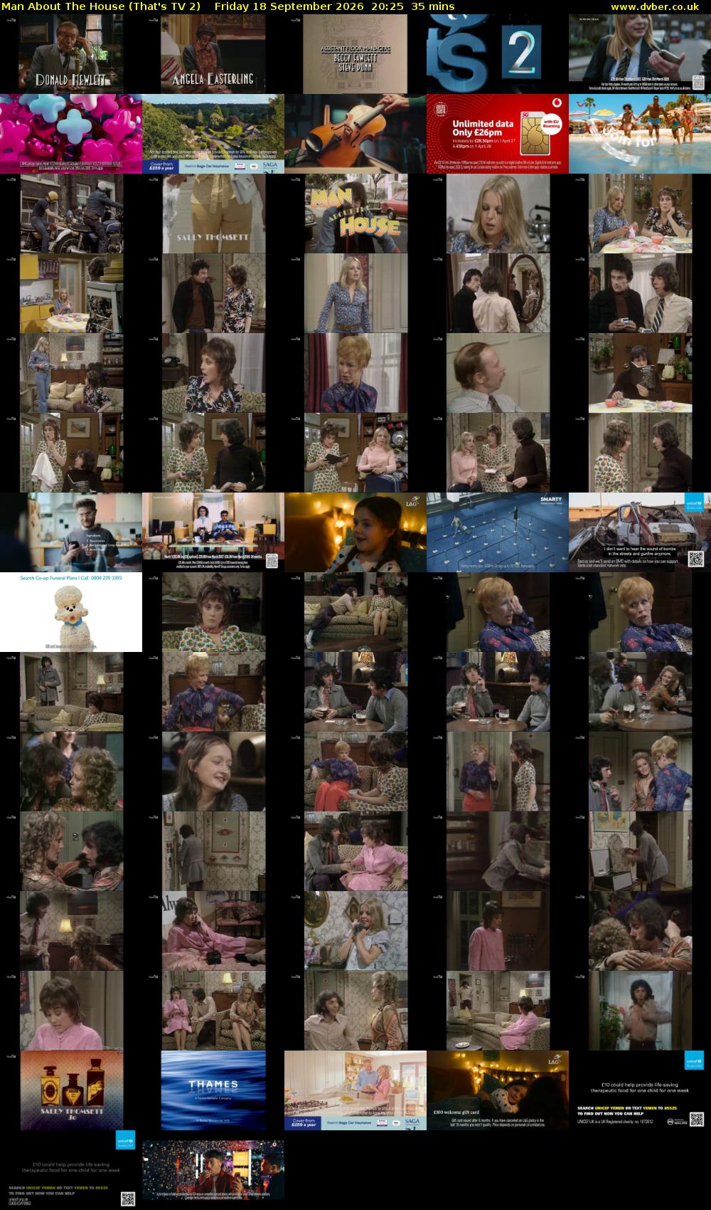 Man About The House (That's TV 2) Friday 18 September 2026 20:25 - 21:00