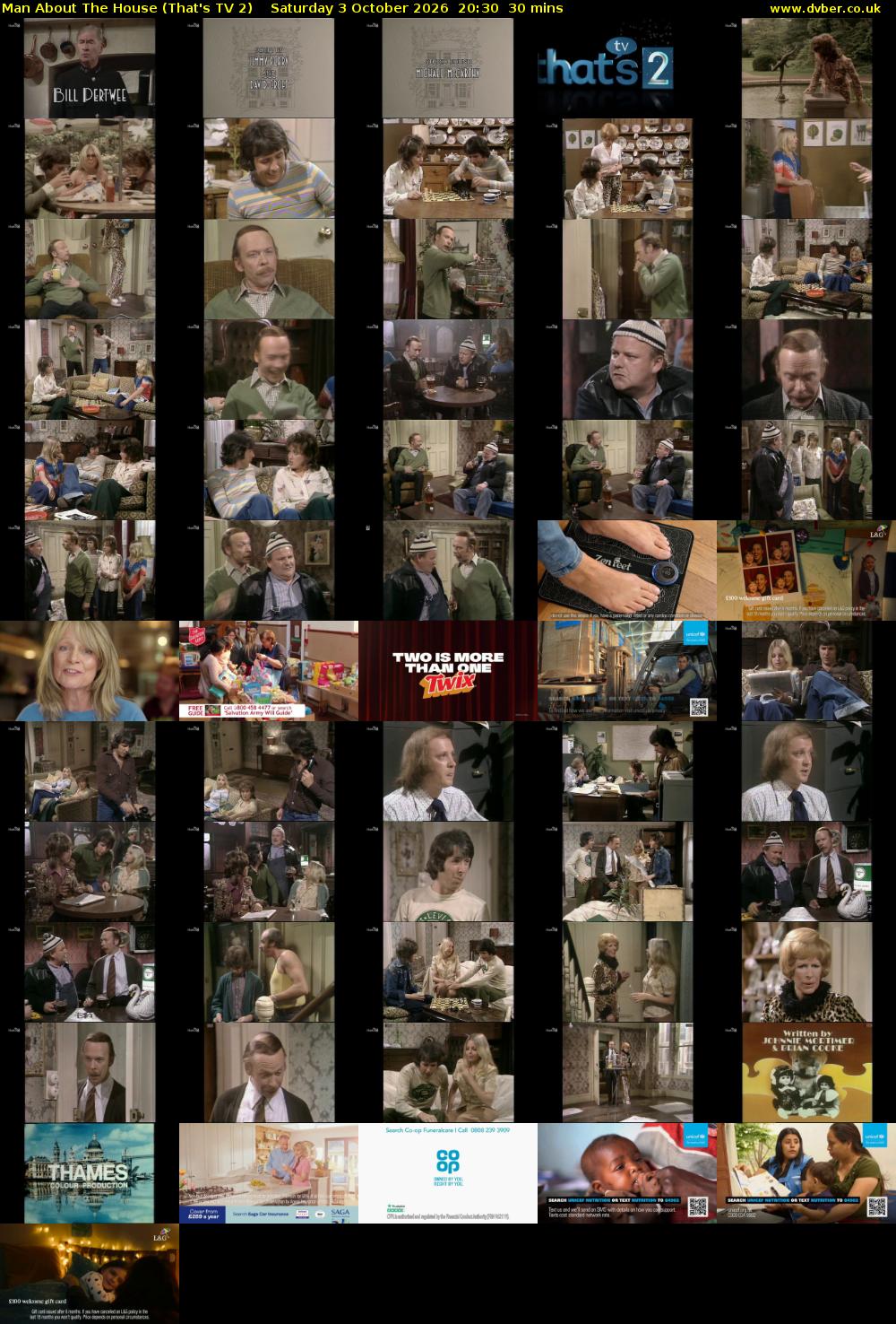 Man About The House (That's TV 2) Saturday 3 October 2026 20:30 - 21:00