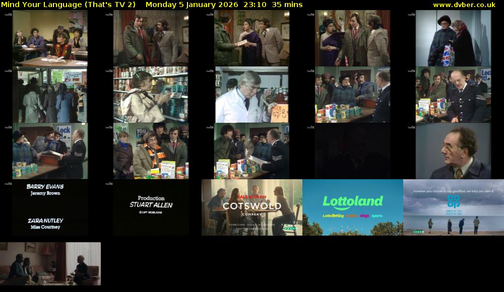 Mind Your Language (That's TV 2) Monday 5 January 2026 23:10 - 23:45