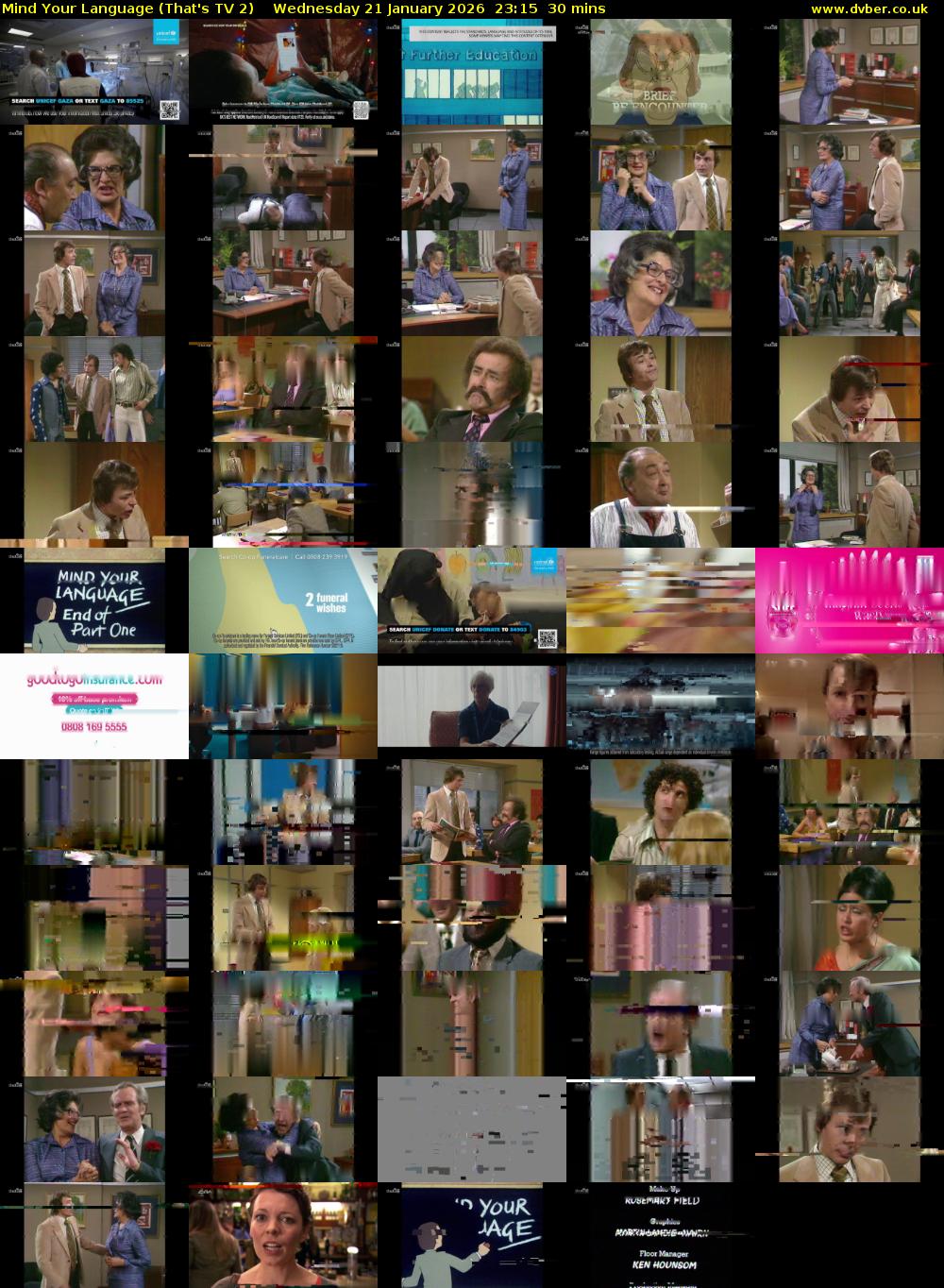 Mind Your Language (That's TV 2) Wednesday 21 January 2026 23:15 - 23:45