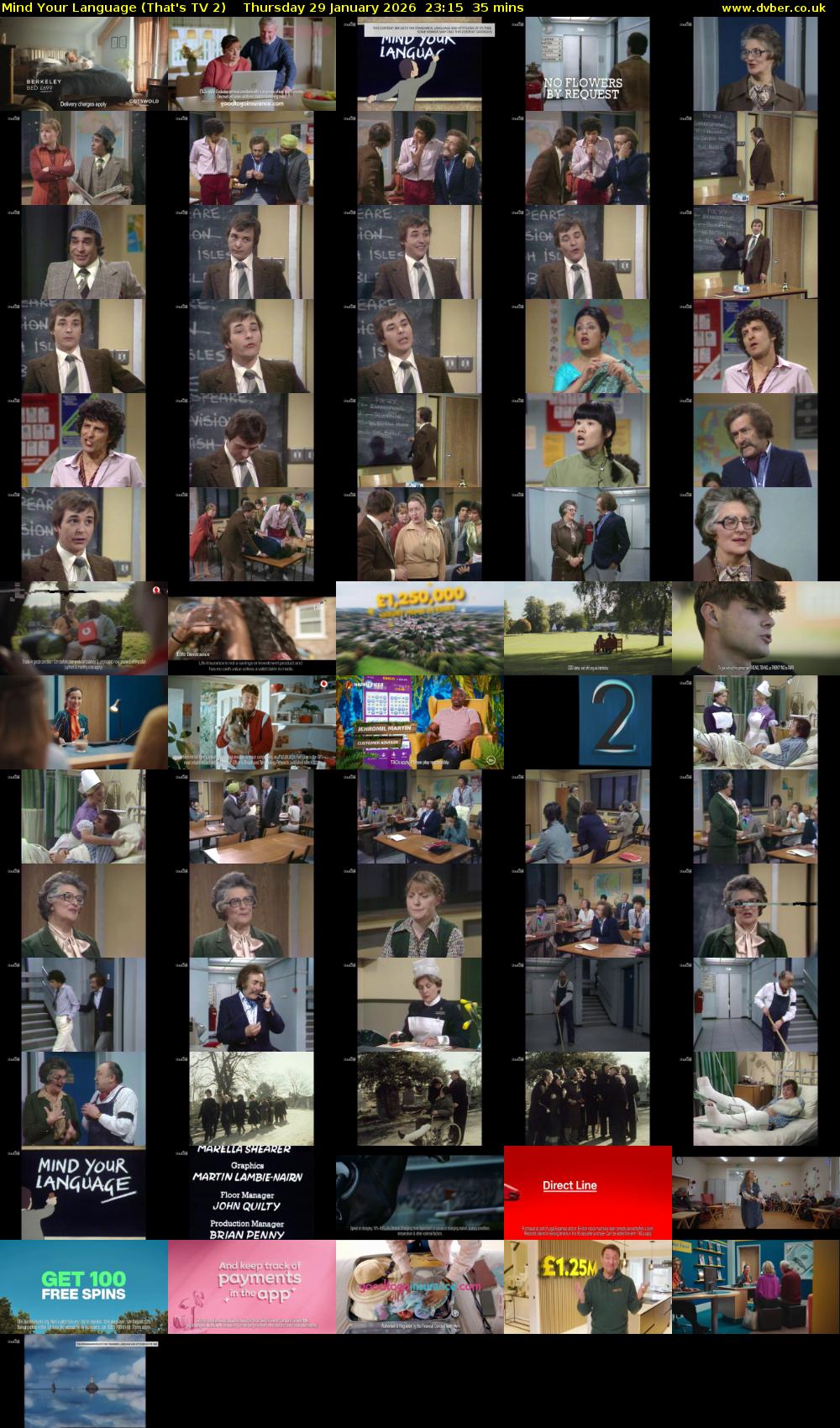 Mind Your Language (That's TV 2) Thursday 29 January 2026 23:15 - 23:50