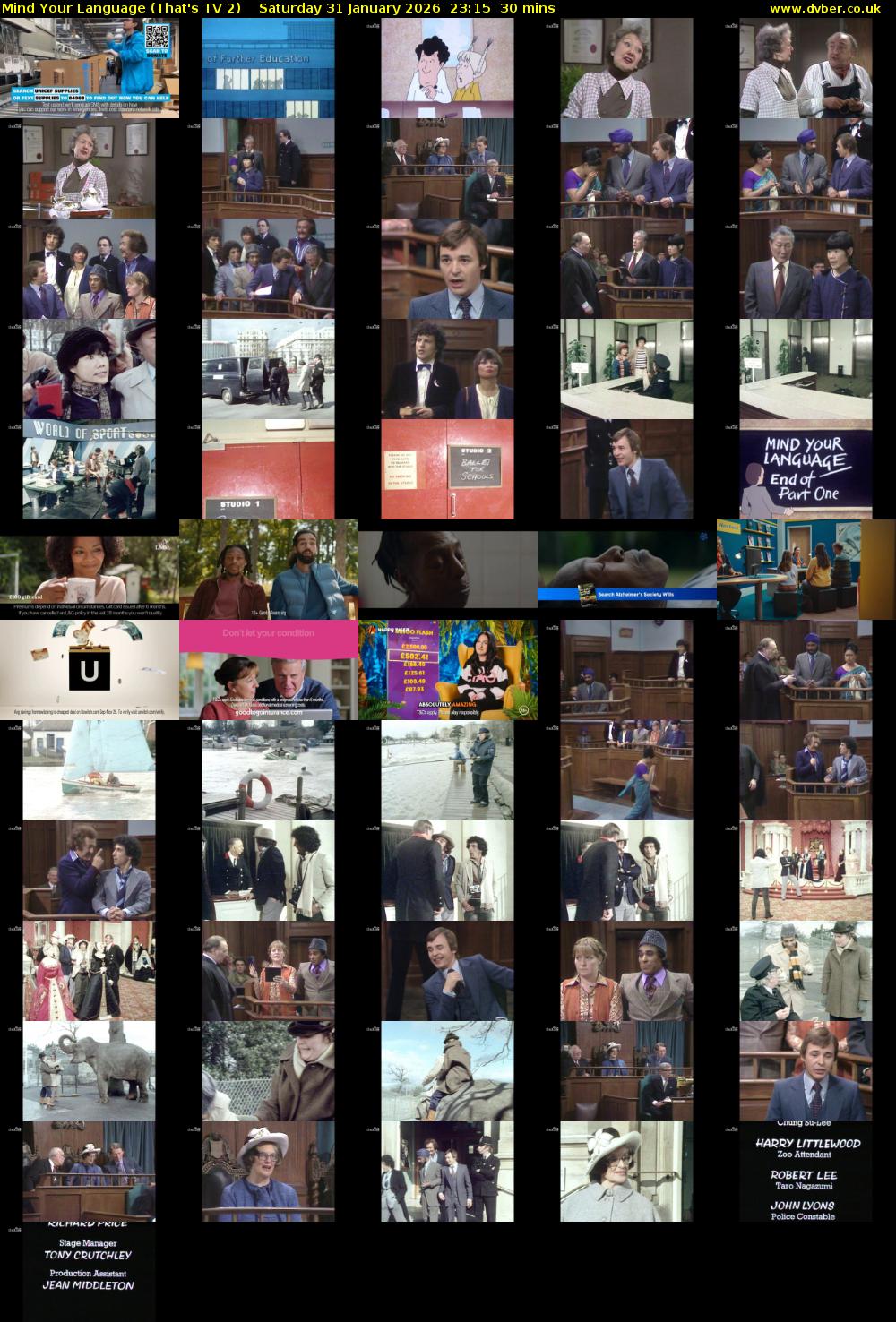 Mind Your Language (That's TV 2) Saturday 31 January 2026 23:15 - 23:45