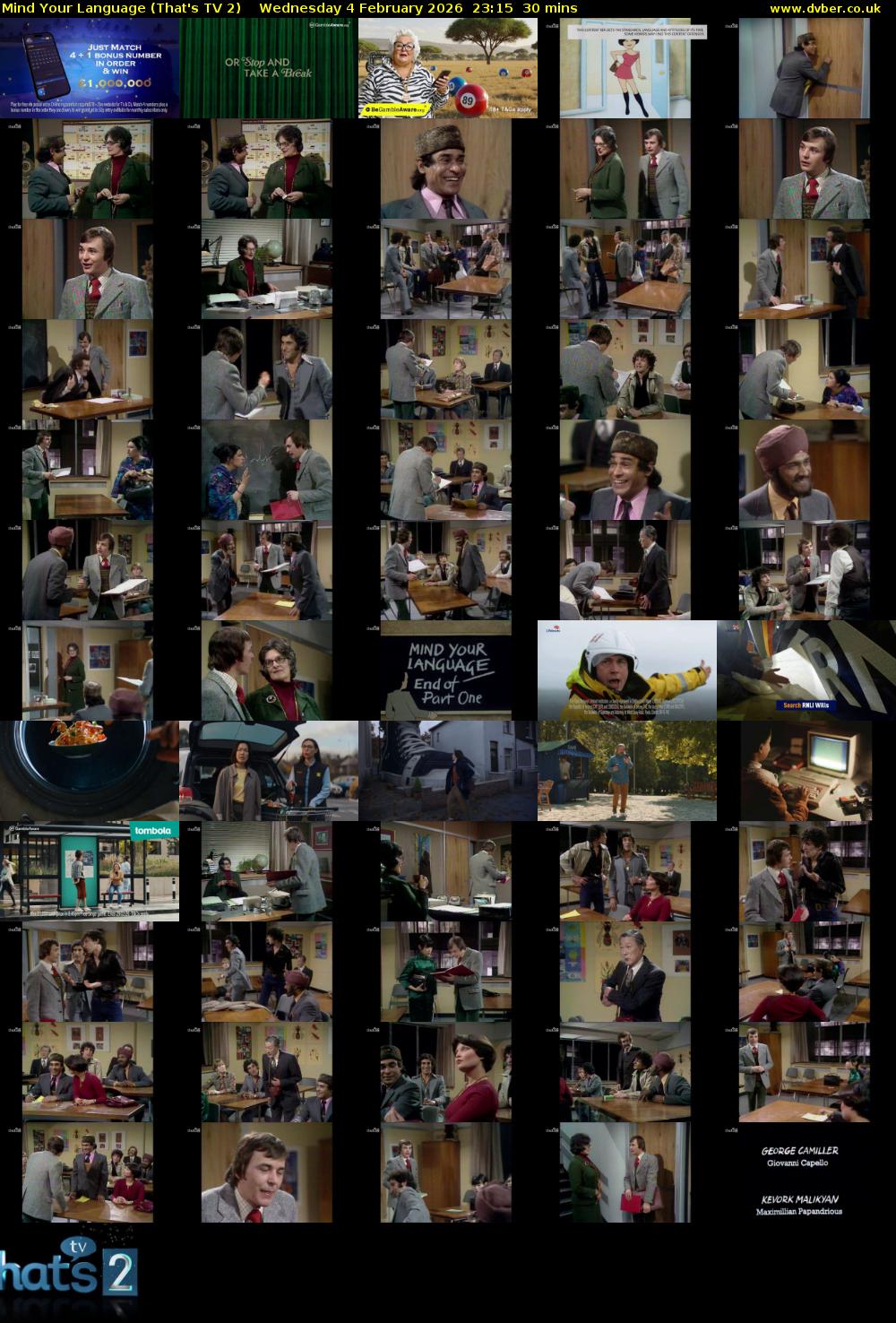 Mind Your Language (That's TV 2) Wednesday 4 February 2026 23:15 - 23:45