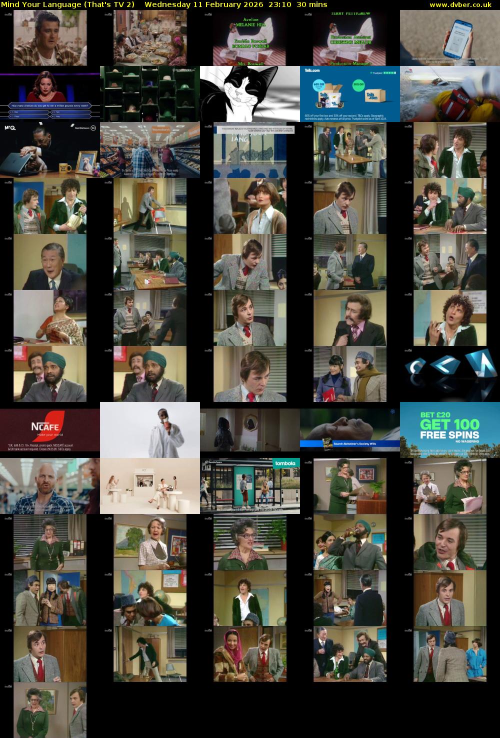 Mind Your Language (That's TV 2) Wednesday 11 February 2026 23:10 - 23:40