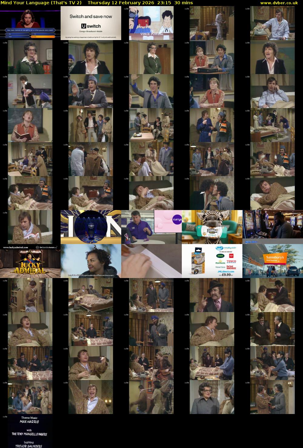 Mind Your Language (That's TV 2) Thursday 12 February 2026 23:15 - 23:45