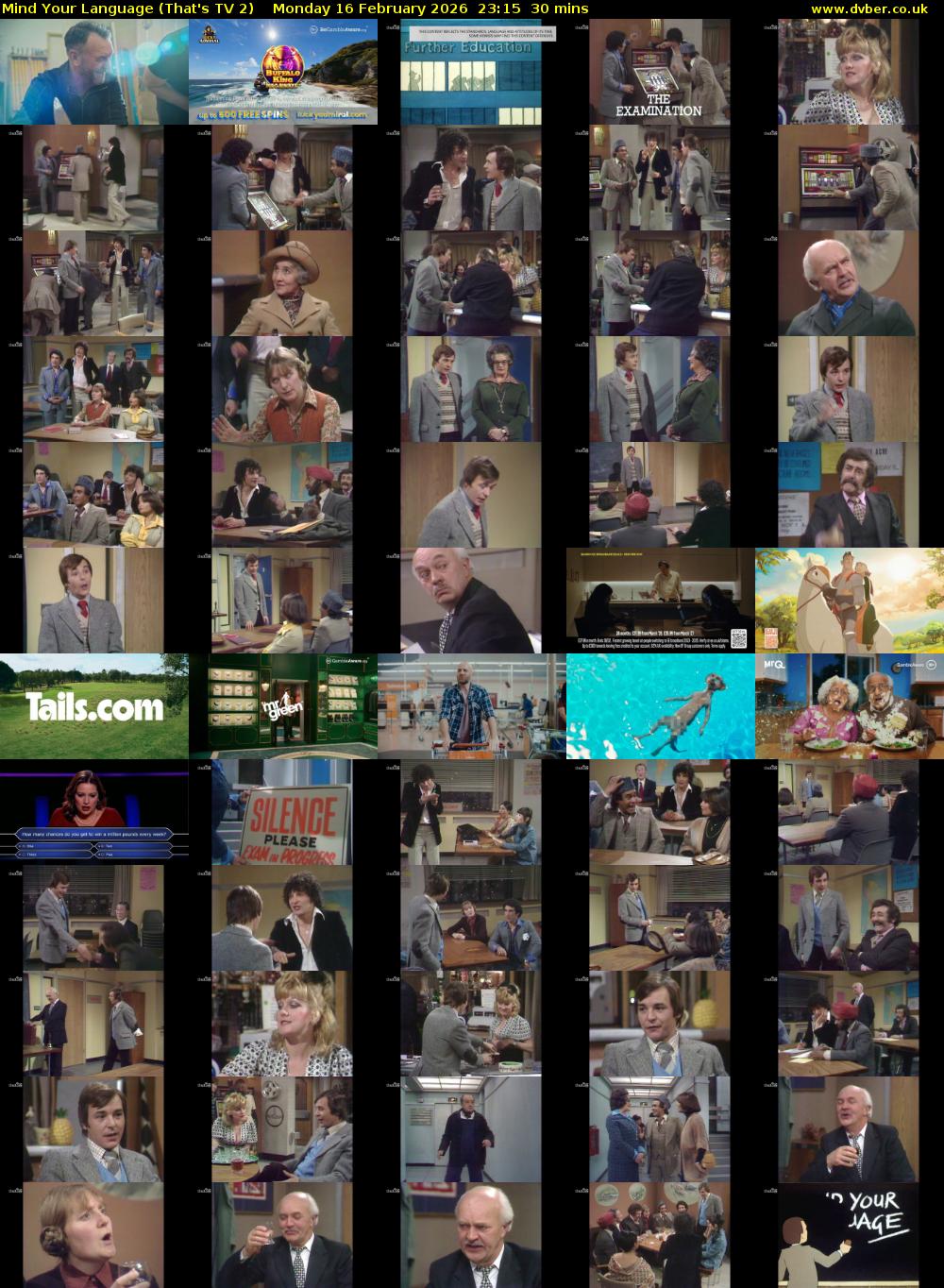 Mind Your Language (That's TV 2) Monday 16 February 2026 23:15 - 23:45