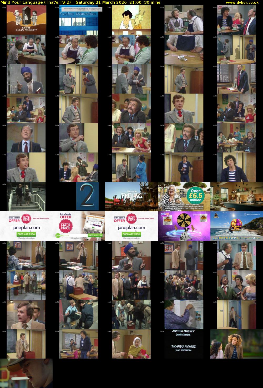 Mind Your Language (That's TV 2) Saturday 21 March 2026 21:00 - 21:30