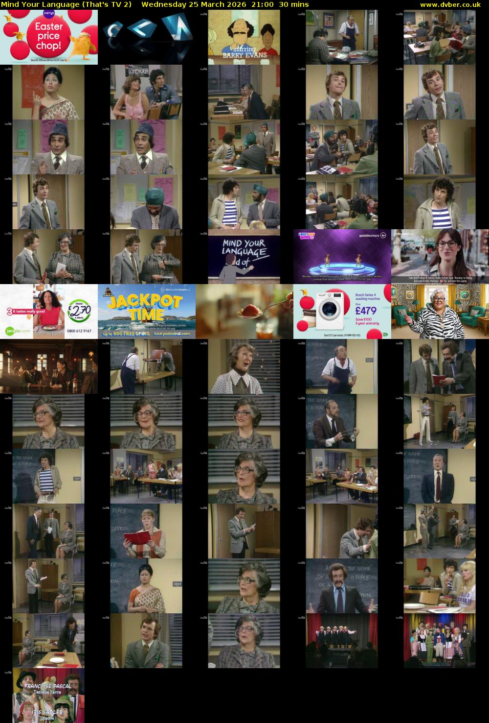 Mind Your Language (That's TV 2) Wednesday 25 March 2026 21:00 - 21:30