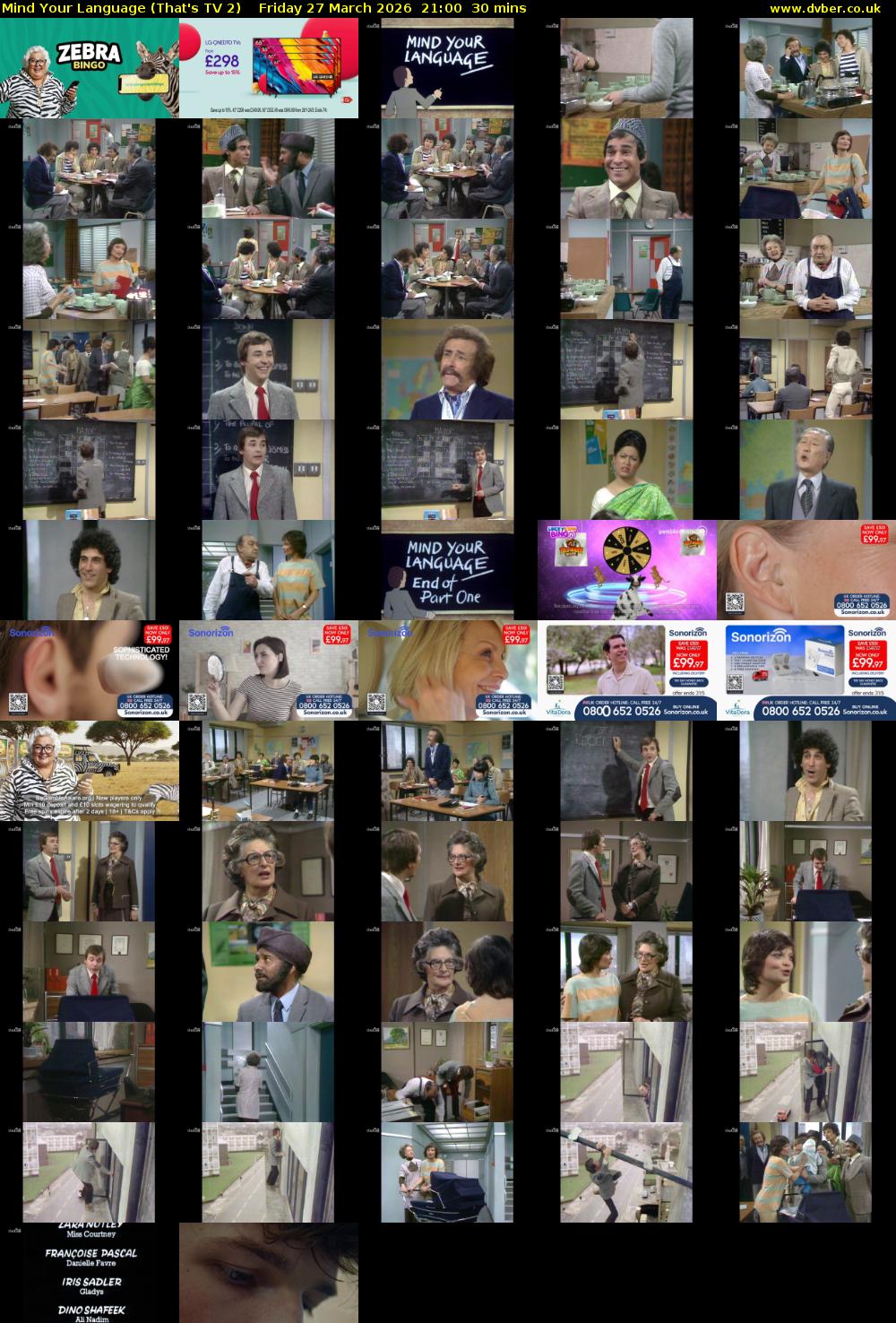 Mind Your Language (That's TV 2) Friday 27 March 2026 21:00 - 21:30