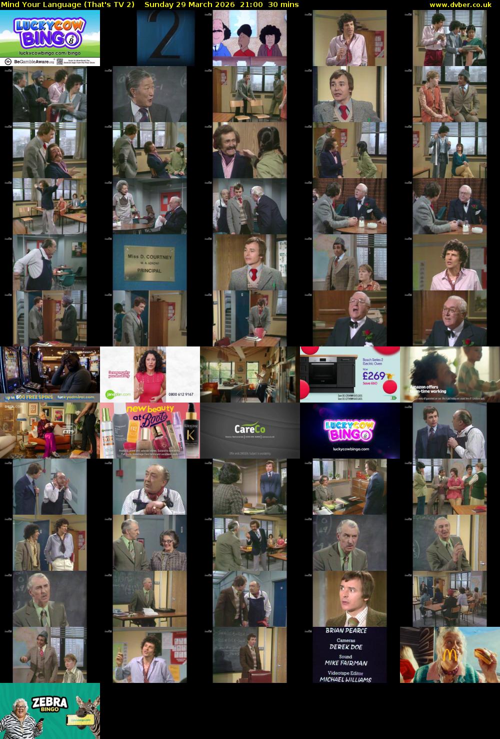 Mind Your Language (That's TV 2) Sunday 29 March 2026 21:00 - 21:30