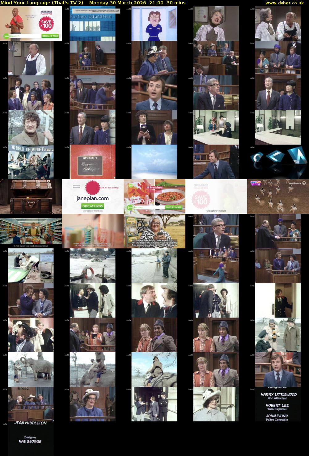 Mind Your Language (That's TV 2) Monday 30 March 2026 21:00 - 21:30