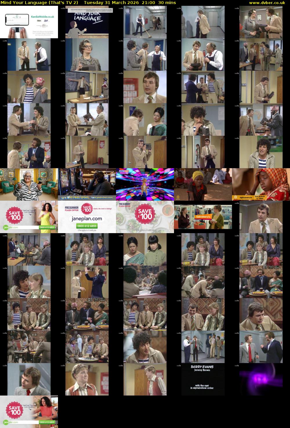 Mind Your Language (That's TV 2) Tuesday 31 March 2026 21:00 - 21:30