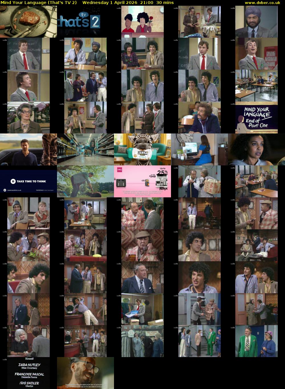 Mind Your Language (That's TV 2) Wednesday 1 April 2026 21:00 - 21:30