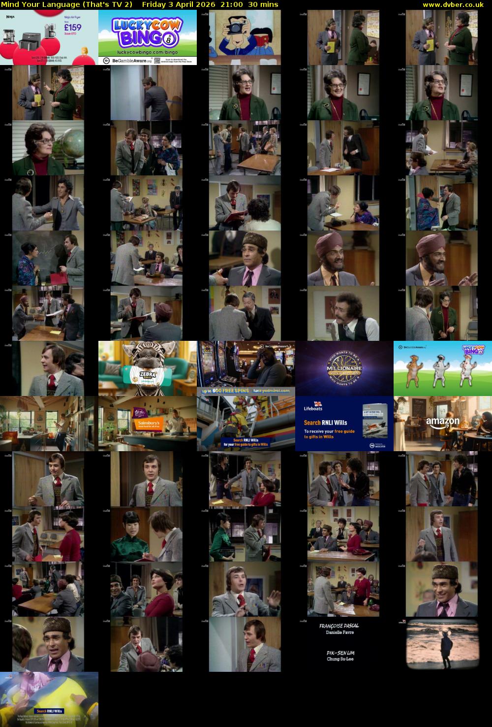 Mind Your Language (That's TV 2) Friday 3 April 2026 21:00 - 21:30