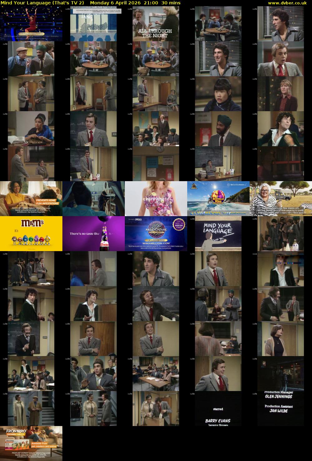 Mind Your Language (That's TV 2) Monday 6 April 2026 21:00 - 21:30