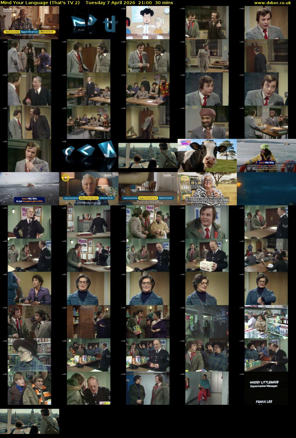 Mind Your Language (That's TV 2) Tuesday 7 April 2026 21:00 - 21:30