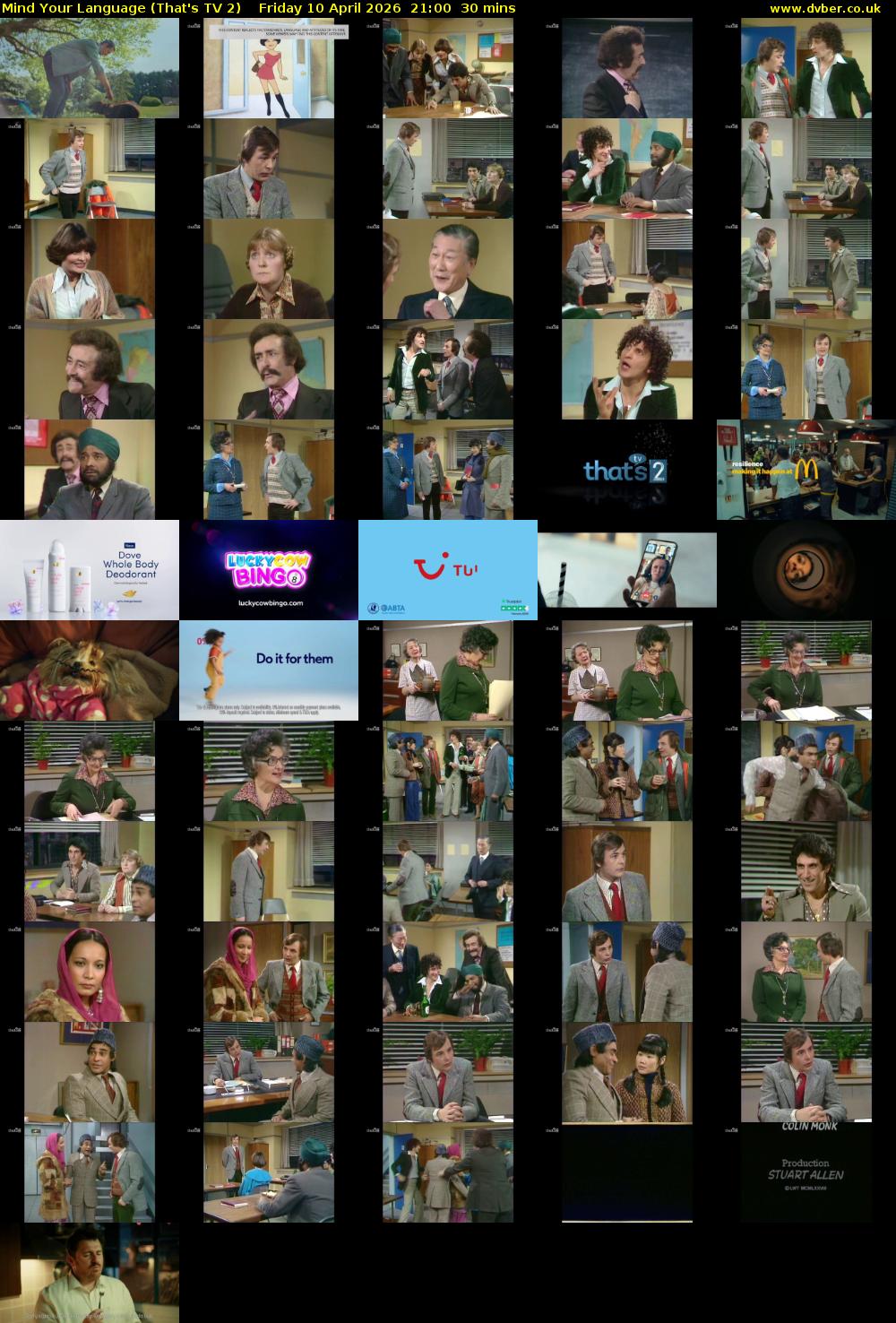Mind Your Language (That's TV 2) Friday 10 April 2026 21:00 - 21:30