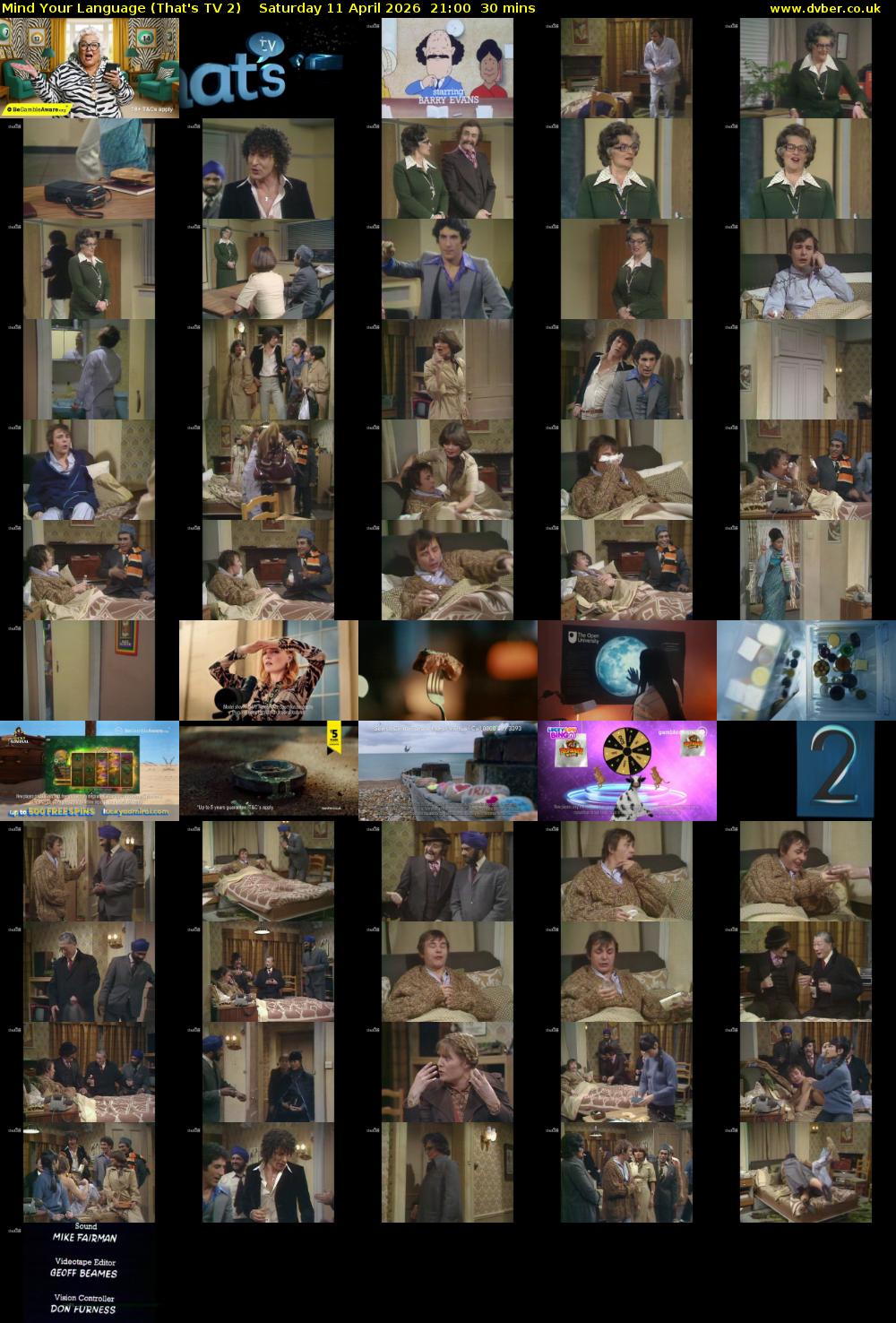 Mind Your Language (That's TV 2) Saturday 11 April 2026 21:00 - 21:30