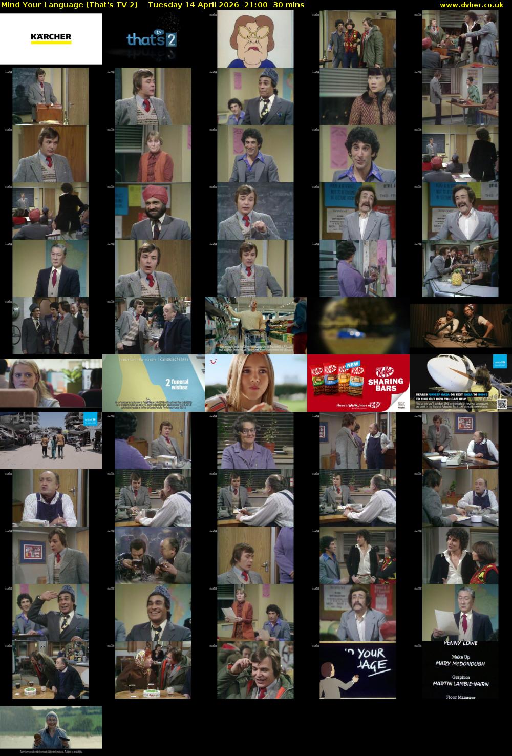 Mind Your Language (That's TV 2) Tuesday 14 April 2026 21:00 - 21:30