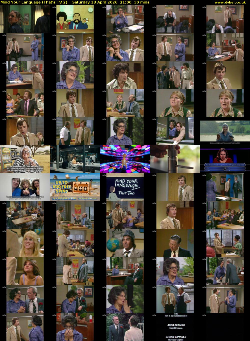Mind Your Language (That's TV 2) Saturday 18 April 2026 21:00 - 21:30