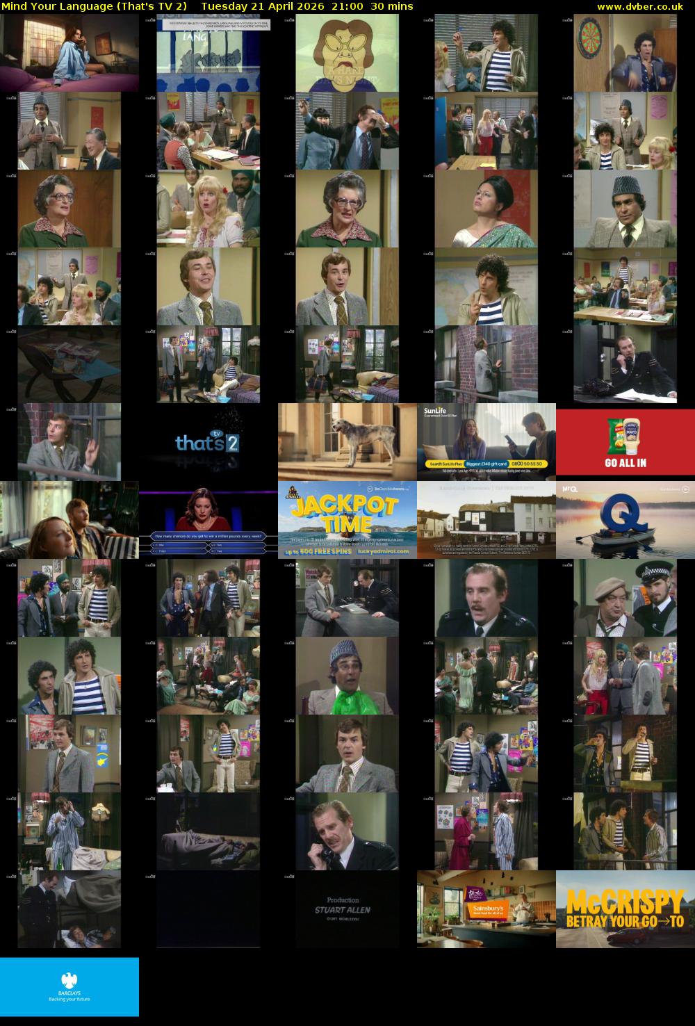 Mind Your Language (That's TV 2) Tuesday 21 April 2026 21:00 - 21:30